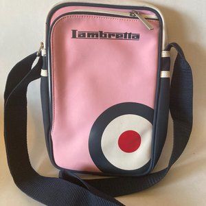 LAMBRETTA - Flight Shoulder Bag - Pink & Blue ~7"x 10" x 2"